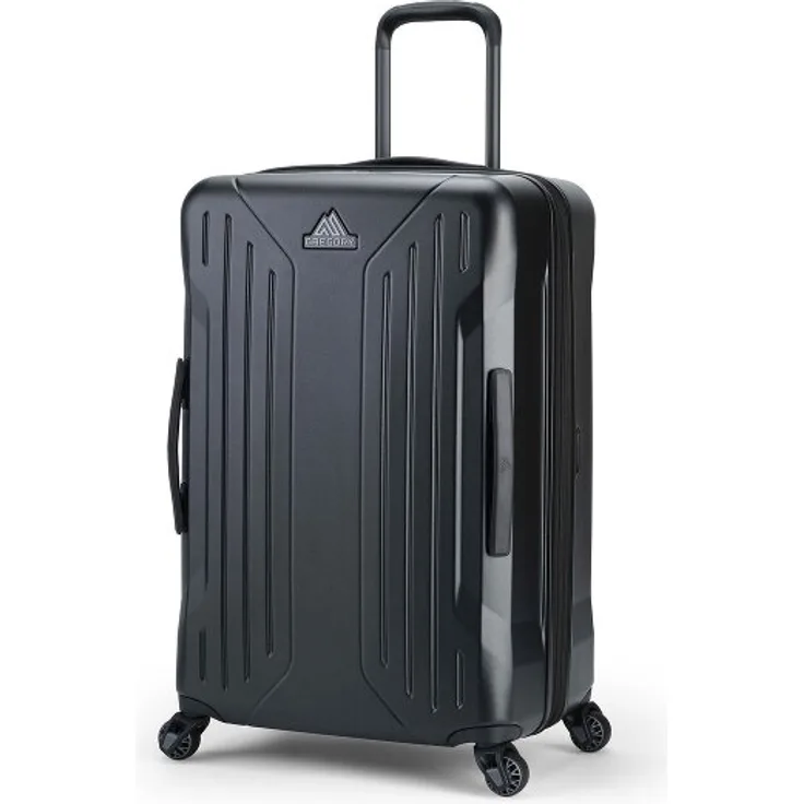 Gregory Quadro Pro 28, 4 Rollen Trolley 71 cm mit Dehnfalte, schwarz, aus 100% Polycarbonat