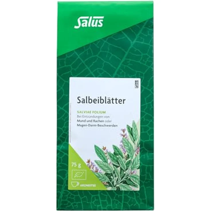 Salus Salbeiblätter Arzneitee, Bio Tee gegen Verdauungsbeschwerden und Entzündungen, 75 g – Bild 5