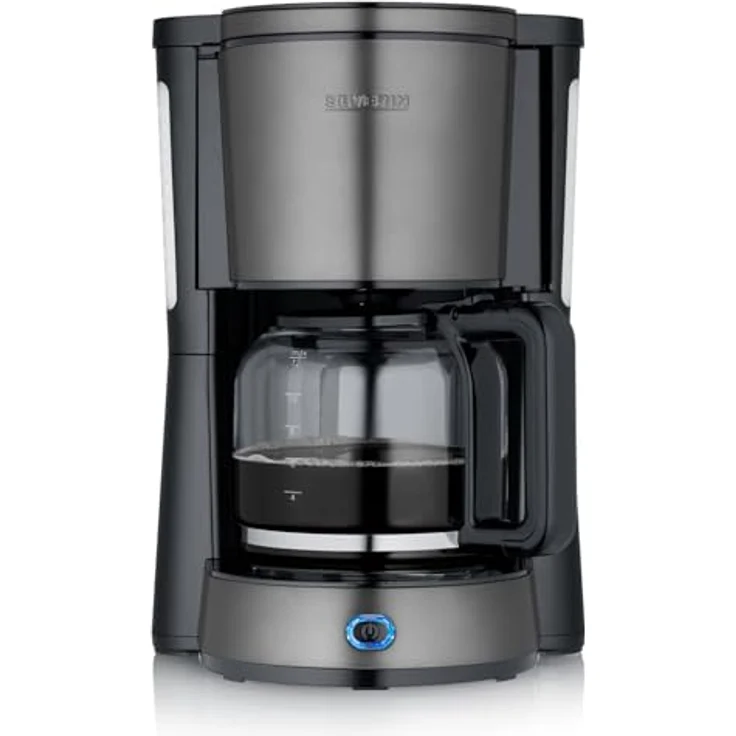 Severin KA 9340, Filterkaffeemaschine mit 1,25 Liter Kapazität, Schwarz, semi-automatische Funktion und Tropf-Stopp-System – Bild 1