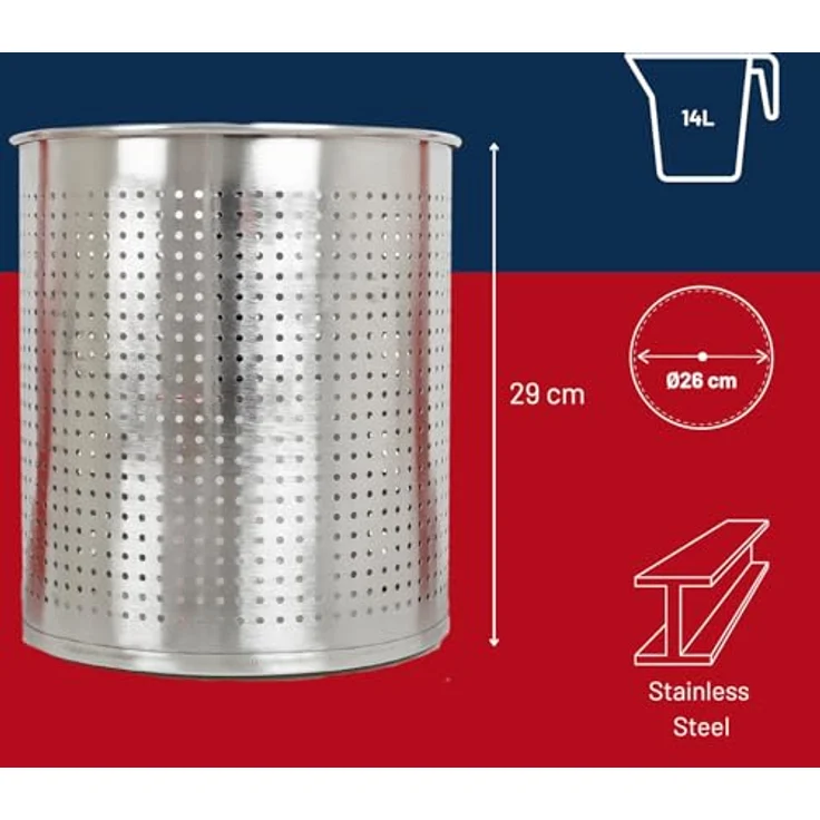 Home>it HOME It® Manualle Entsafter 14 L, Edelstahl-Saftpresse für Obst und Gemüse, hohe Saftausbeute, ideal für Küche und Garten – Bild 3