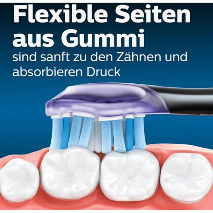 Philips Sonicare HX9054/33 Aufsteckbürste Premium GumCare, 7x gesünderes Zahnfleisch, RFID-Chip, 4er-Pack, Schwarz – Bild 4