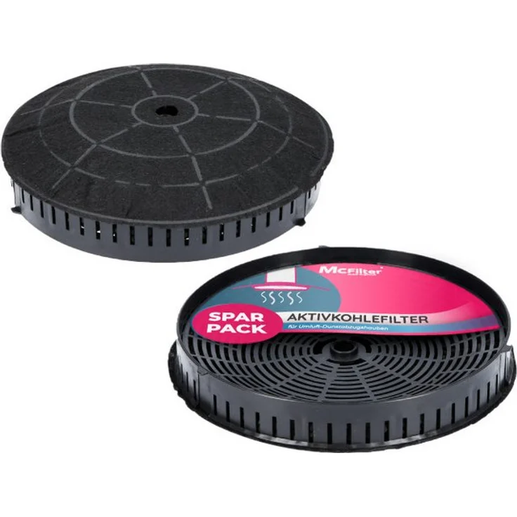 McFilter Aktivkohlefilter 2x Kohlefilter für Elica, Samsung, AEG & Whirlpool, rund, Durchmesser 172 mm