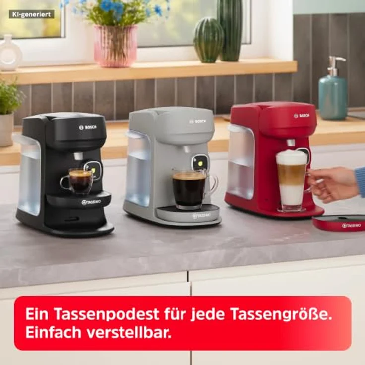Bosch TAS172B Kaffeepadmaschine, 0.85 l Wassertank, 1400 W, INTELLIBREW Barcode-Technologie, IntensityBoost, One-Touch-Bedienung – Bild 12