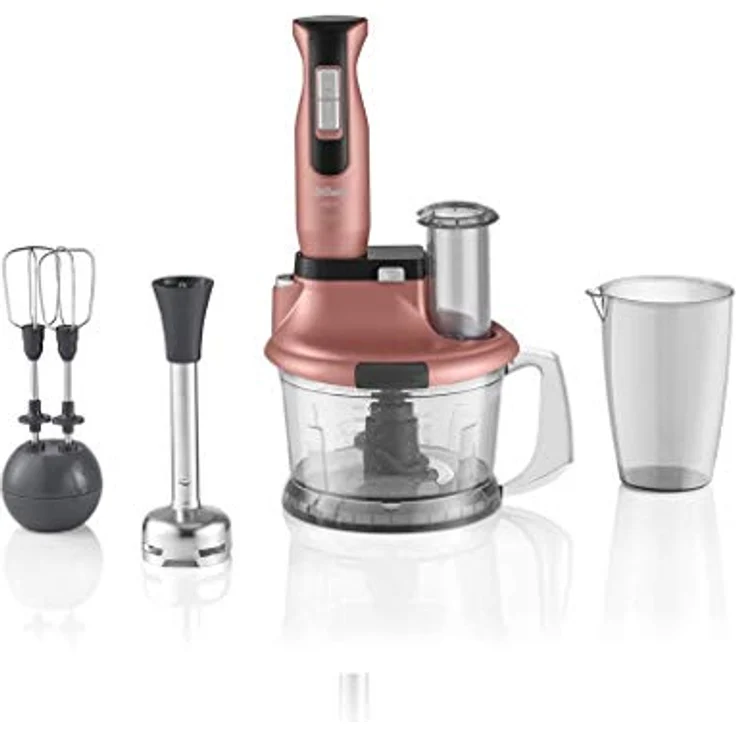 Arzum AR1103 Stabmixer 1500W Turbofunktion, mit Ice-Crushfunktion, mit Messbecher, mit Mixbecher Ros – Bild 1