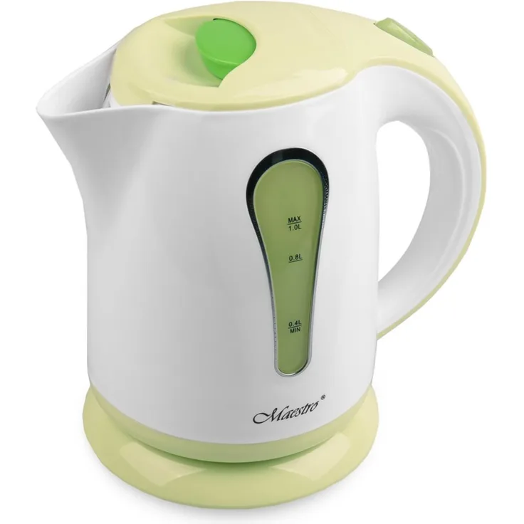 Maestro MR-028-GREEN, Elektrischer Wasserkocher mit 1 Liter Volumen, 1000 Watt, grün