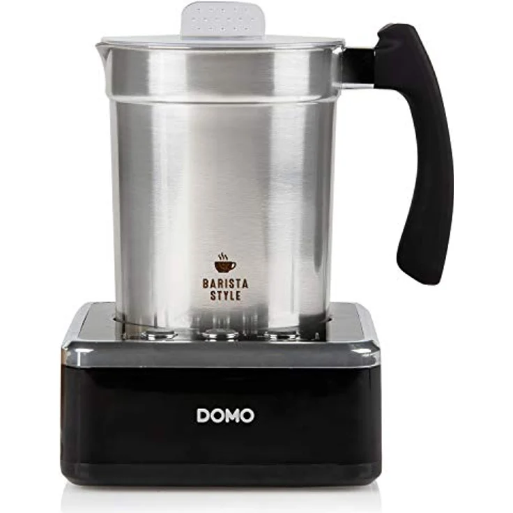Domo DO717MF Milchaufschäumer Edelstahl, Schwarz 650W – Bild 4