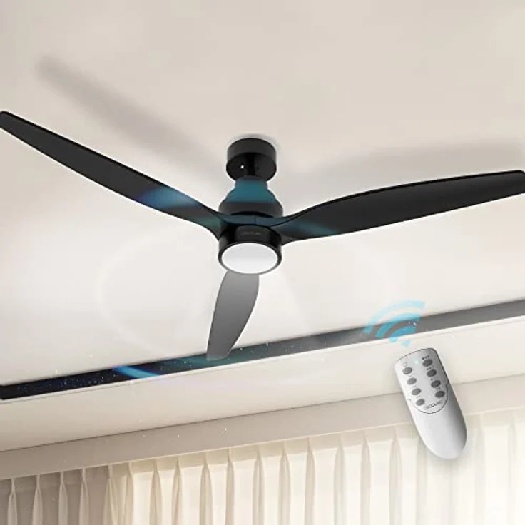 Cecotec Deckenventilator mit Licht EnergySilence Aero 5350 Black Design. 30 W, Durchmesser 132 cm mit 3 Flügeln, DC-Motor, LED-Licht, Fernbedienung, Timer und Winter-Sommer-Modus – Bild 3