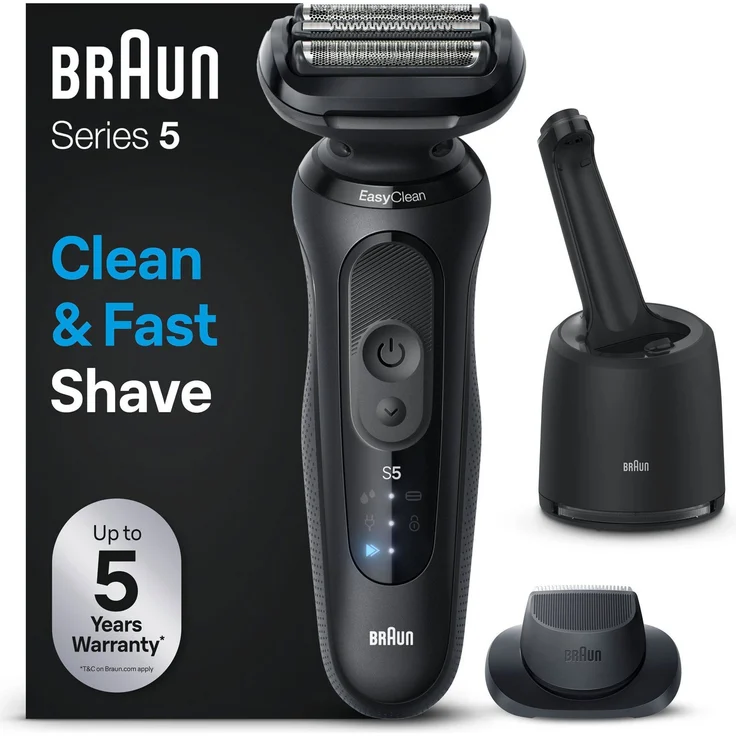Braun Elektrorasierer Series 5 52-N7200cc, Wasserdichter Folienrasierer mit Präzisionstrimmer – Bild 1