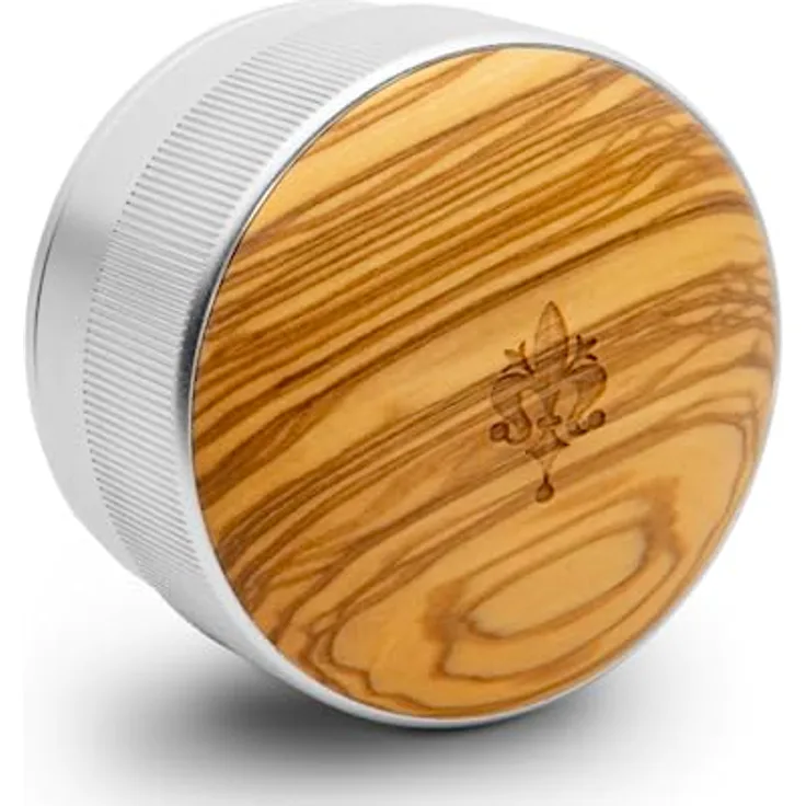 Eureka Verstellbarer Nivellierer, 58,3 mm Espresso-Verteiler, ergonomisch, olivgrün, Edelstahl-Basis, handgefertigt in Florenz
