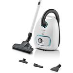 Bosch Staubsauger mit Beutel Serie 4 ProHygienic, BGD41HYG, weiß - 10 Jahre Motorgarantie, integriertes Zubehör, AirFresh Staubbeutel, UltraAllergy Hygienefilter