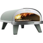 Ziipa Gas Pizzaofen Piana grün - Kompakt, innovativ, Gasbetrieben, feuerfester drehbarer Stein