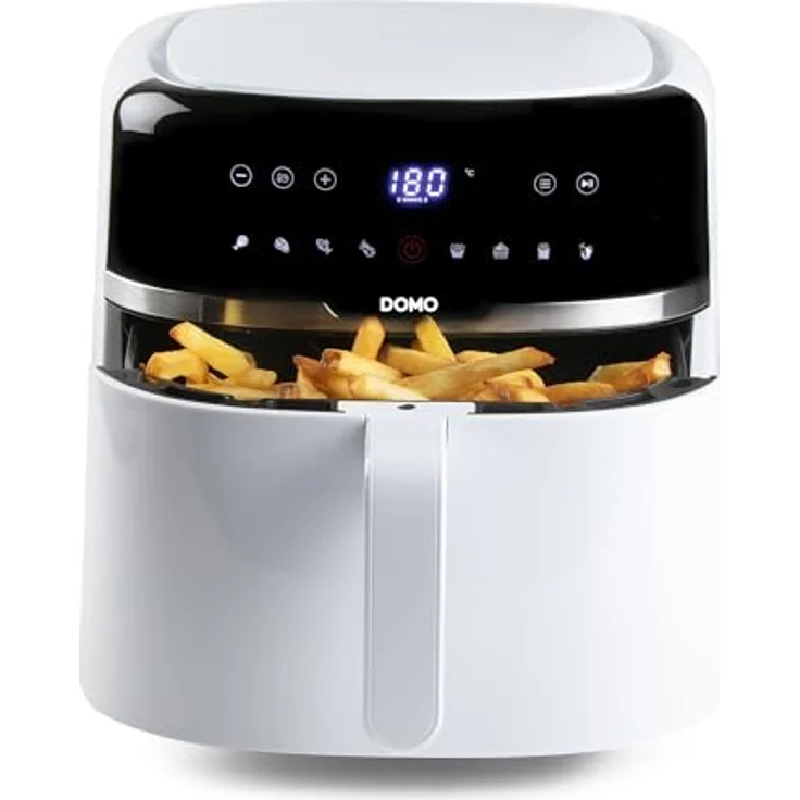 DOMO DO1148FR Deli-fryer/Heißluftfritteuse - 8 L - 1800 W - Weiß, Heißluft-Fritteuse mit Touch-Bedienung und 8 automatischen Programmen – Bild 5