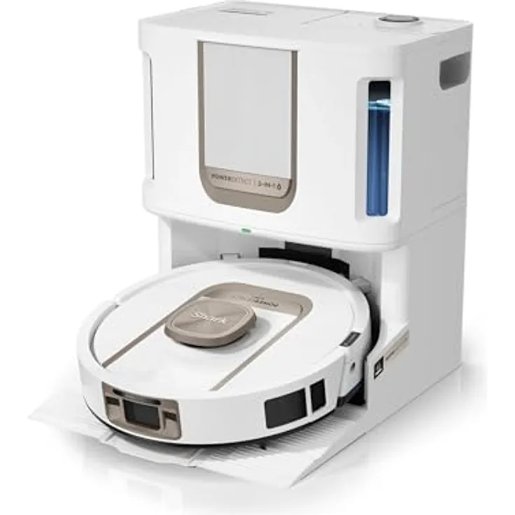 Shark ThermaCharged PowerDetect Nass- und Trocken-Saugroboter mit DirtDetect, FloorDetect, EdgeDetect, NeverStuck-Technologie und automatischer Wischpadreinigung