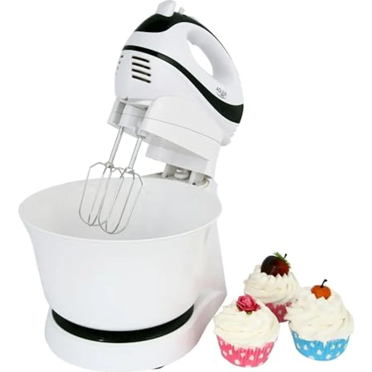 Adler AD4206 300W 5 Stufen Rührgerät mit Schüssel 3 L Handmixer Handrührgerät Knetmaschine – Bild 3