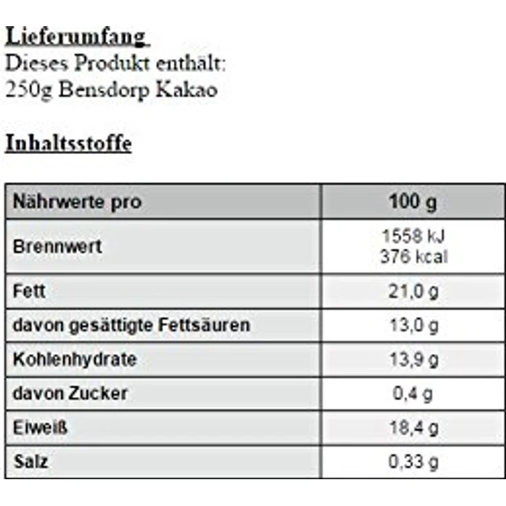 Bensdorp Kakao, Kakaopulver, Trinkschokolade, Getränkepulver – Bild 3