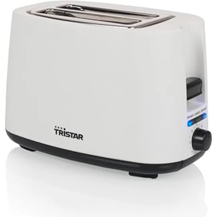 Tristar Toaster BR-1055, 2 Toastschlitze, 7 Bräunungsstufen, Brötchenaufsatz, Auftaufunktion, Liftfunktion, Zentrierfunktion, Abbruchfunktion, Weiß – Bild 1