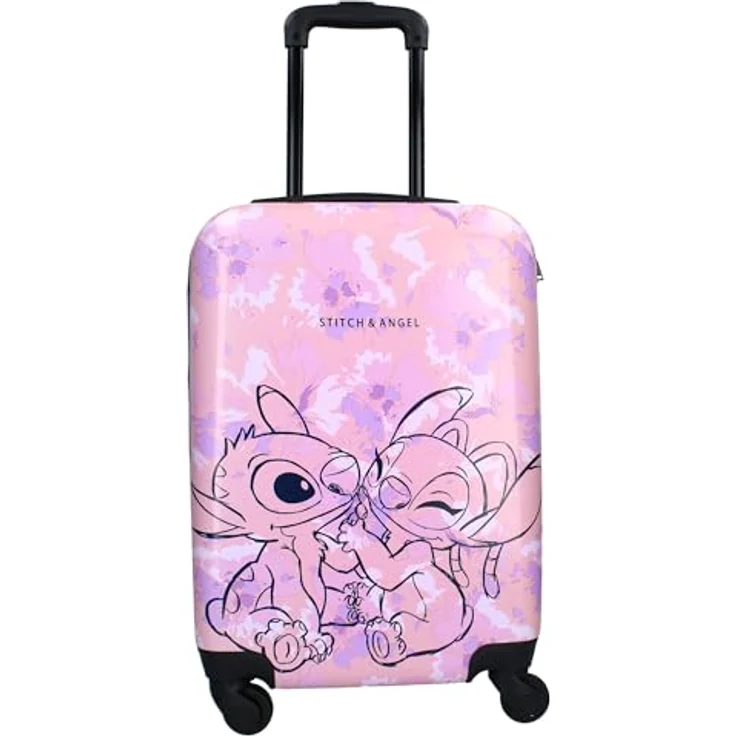 Vadobag Lilo & Stitch Trolley Koffer Ohana Forever ABS-Reisetrolley für Kinder – 4 Räder – Ausziehbarer Griff – 46 x 33 x 21 cm – Fassungsvermögen 31 Liter – Rosa – Bild 2