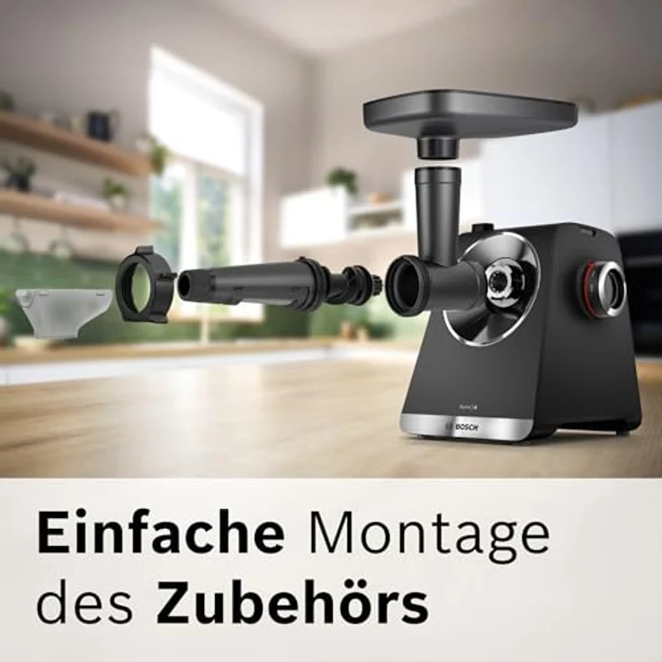 Bosch Saftpresse Zubehör für Fleischwolf Serie 4 und Serie 6, Fruchtpressenaufsatz mit 4 Trommeln – Bild 8
