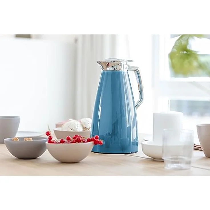 Emsa F4140400 Plaza Isolierkanne, 1 Liter, blau – Bild 3