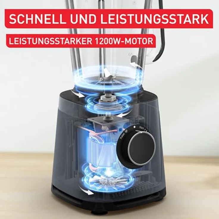 Tefal Standmixer BL771B PerfectMix Essential, 1200 W, 2 L Fassungsvermögen, Powelix-Klingen-Technologie – Bild 4