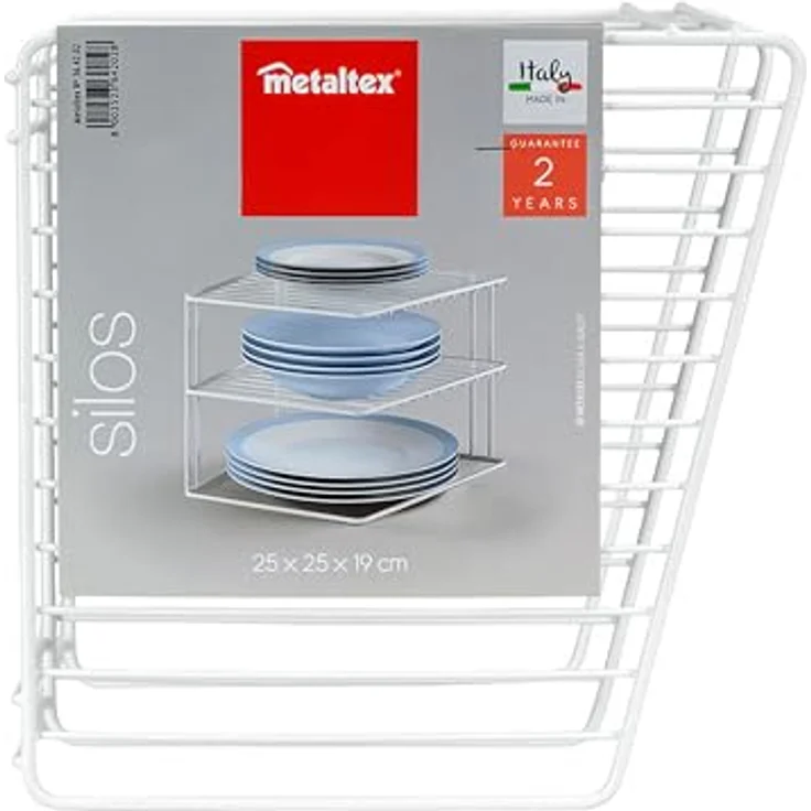 Metaltex 364202095 Silos Eck-Schrankeinsatz, 2-Etagen, 25 x 25 x 19 cm, weiß - Preisvergleich – Bild 4