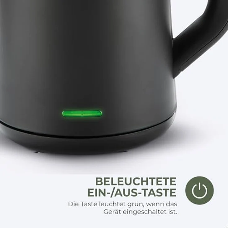 Bourgini Elements, Digitaler Wasserkocher, 1,7 Liter, Schwarz, GRS-e recycelte Materialien, präzise Temperaturwahl, Warmhaltefunktion – Bild 8