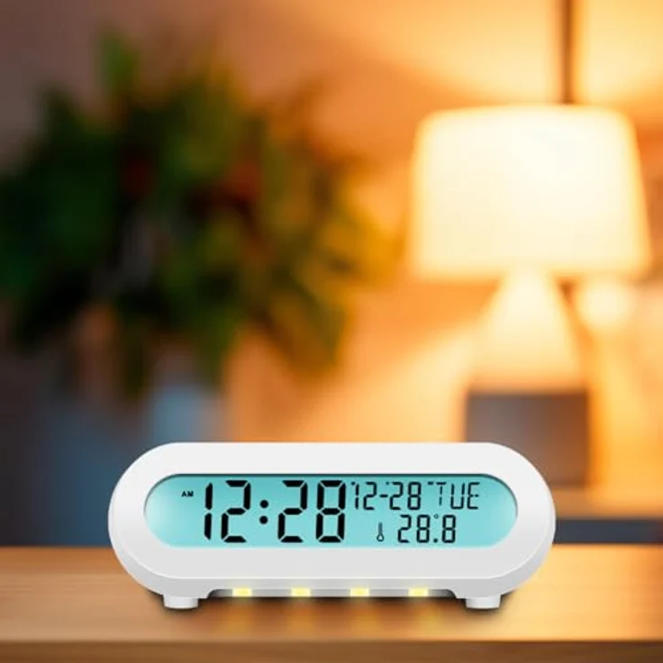 LogiLink SC0121W Radio-Wecker mit Temperatur- und Luftfe Anzeige, Einschlaf-Timer, USB Port, Farbe Weiß – Bild 3