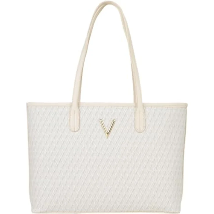Valentino Queen Re Shopper Tasche 35 cm, beige, 100% Polyurethan, Einkaufstasche – Bild 1