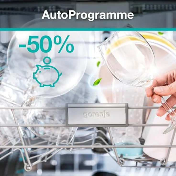 Gorenje GU642D90X Einbau-Geschirrspüler, unterbaufähig, 14 Maßgedecke, Inox, Startzeitvorwahl – Bild 4