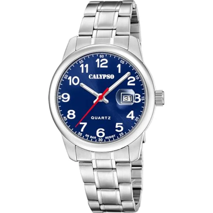 CALYPSO WATCHES Quarzuhr Basic K5872/4, Herrenuhr mit Edelstahlarmband, analog, Taganzeige