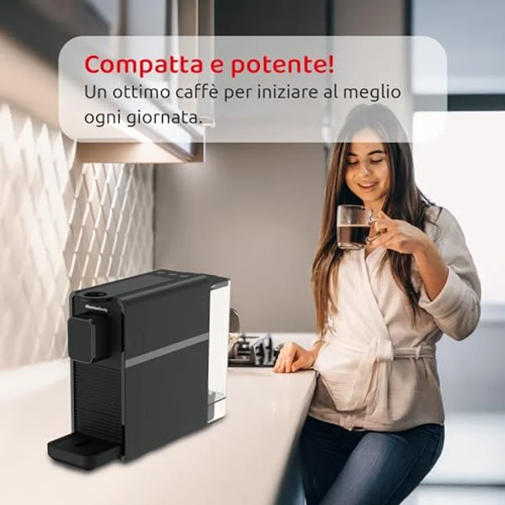 Melchioni Kapselmaschine Cremosa, 20 Bar Pumpe für starke Crema, 0,5 Liter Wassertank – Bild 6