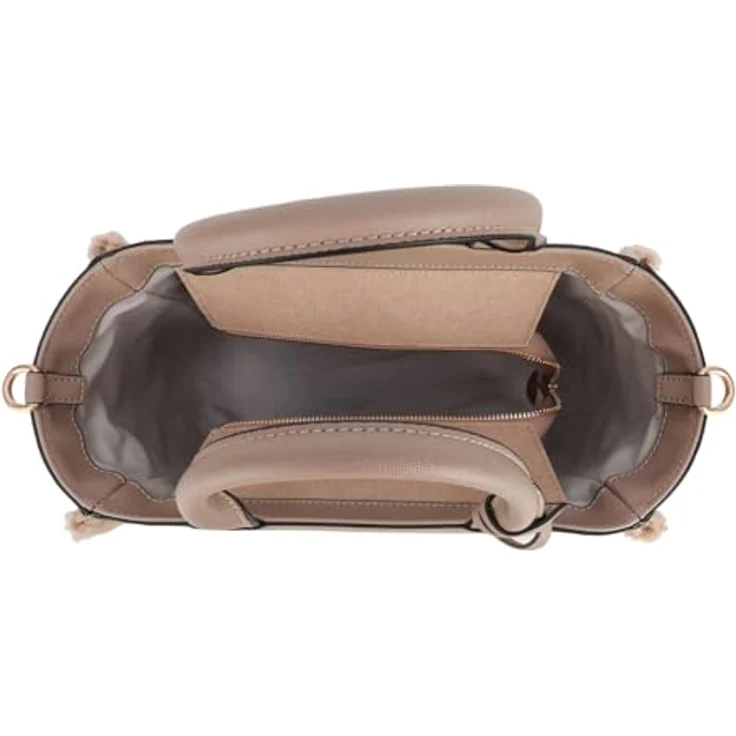 JOOP! Calduccio Yvette Shopper, Handtasche aus Filz mit Kunstleder- und Teddyfell-Details, Farbe Nude, 45 x 20 x 28 cm – Bild 4