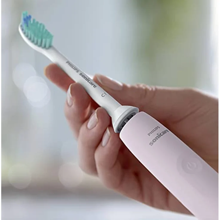 Elektrische Schallzahnbürste Philips Sonicare 3100 Series, mit integriertem Drucksensor, SmarTimer und QuadPacer, HX3671/11, Rosa – Bild 2