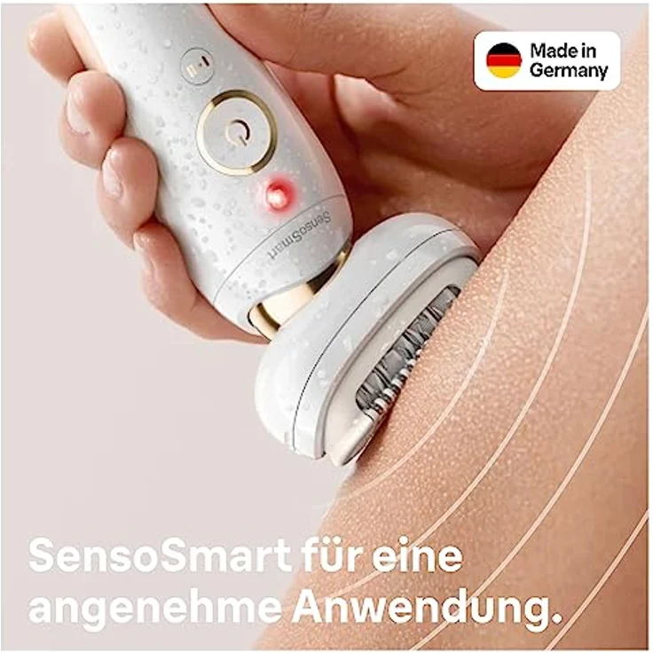 Braun Silk-épil 9 Flex 9010 Epilierer mit flexiblem Kopf inkl. Rasieraufsatz, Tiefen-Peelingbürste – Bild 4