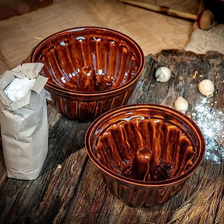 KADAX Gugelhupfform Olympia, Spülmaschinenfeste Kuchenform aus Keramik für saftigen Gugelhupf und Pudding, 24 cm – Bild 5