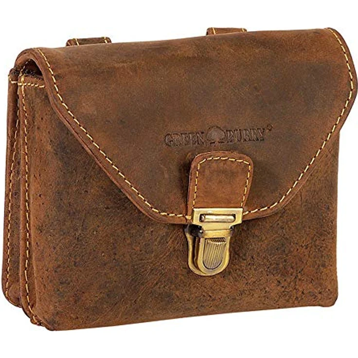 Greenburry Vintage Gürteltasche aus 100% Leder, 15 cm x 6 cm x 13 cm, sattelbraun – Bild 2