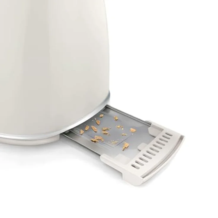 SWEISS Vintage-Toaster GRS8, 850 W mit 2 Schlitzen und 6 Bräunungsstufen, Beige – Bild 5