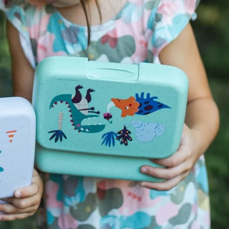 Koziol CANDY L Lunchbox, geräumig mit extra Box zur Lebensmittelseparierung, bruchsicher aus biozirkulärem Kunststoff, organic sage green – Bild 4