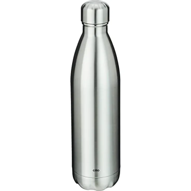 Cilio ELEGANTE Isolierflasche, Edelstahl, Silber, One Size