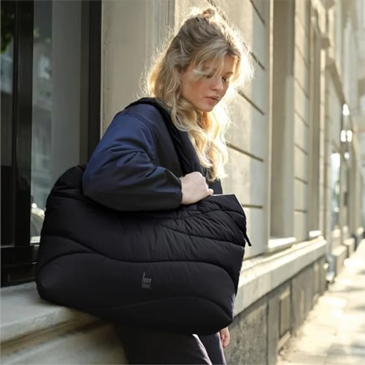 GOT BAG Everyday Bag Wavy Puffer Shopper Tasche, 48 cm, schwarz, 100% Nylon – Bild 2