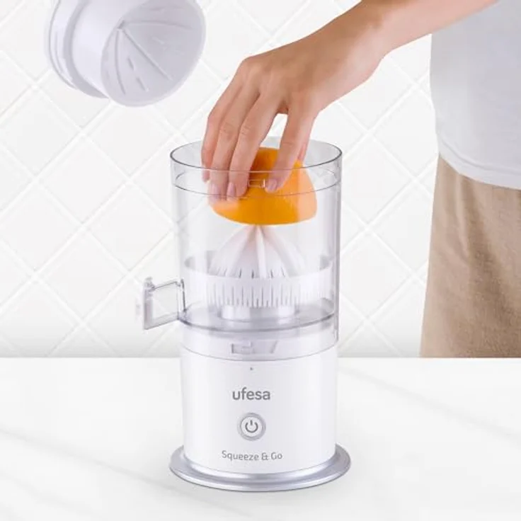 UFESA Squeeze & Go White, kabelloser Entsafter mit USB-Aufladung, 220ml Fassungsvermögen, BPA-frei – Bild 5