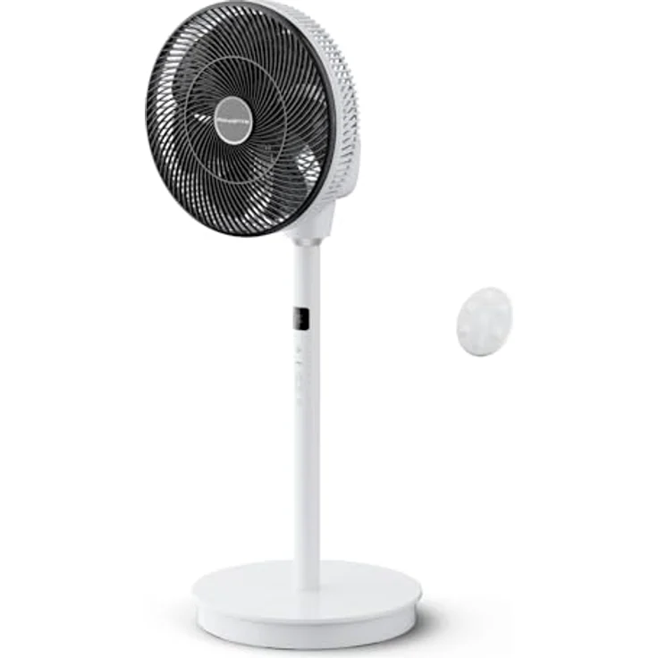 Rowenta Turbo Swift Silence QV5040F0, Kompakter Standventilator mit 20 Geschwindigkeiten, extrem leise, 90° vertikale und 120° horizontale Oszillation – Bild 1