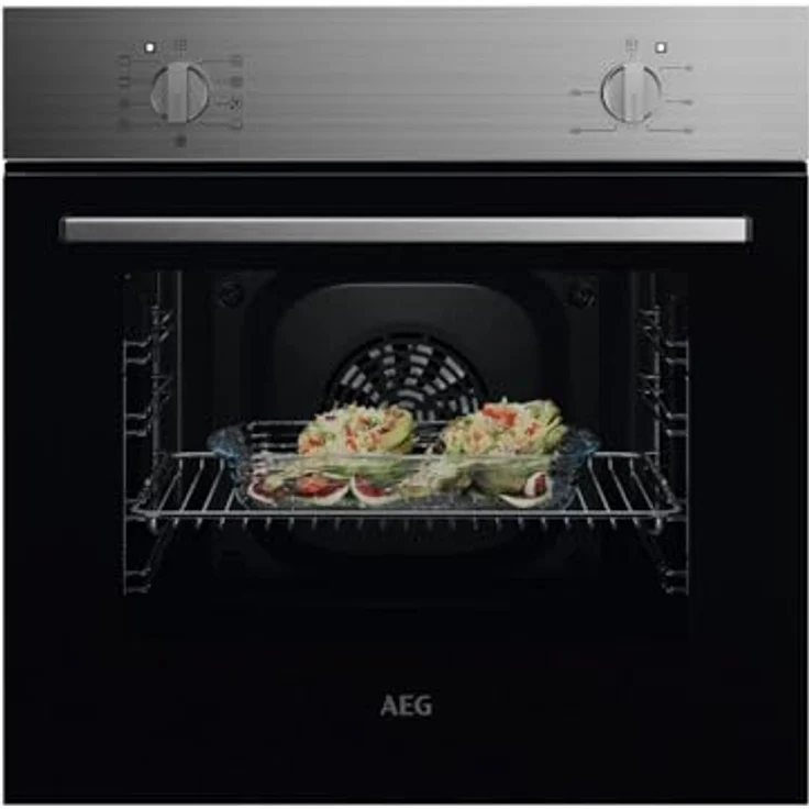 AEG NBU5A10CM SurroundCook® Backofen, Edelstahl, 8 Backofenfunktionen, Aqua-Reinigungsfunktion, Multilevel Cooking mit Ringheizkörper – Bild 1