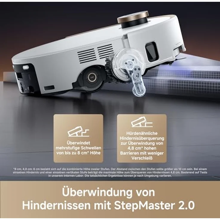 MOVA Z60 Ultra Roller Complete, Saugroboter mit 28.000 Pa Saugkraft, Warmwasser-Wischsystem und App-Steuerung – Bild 7