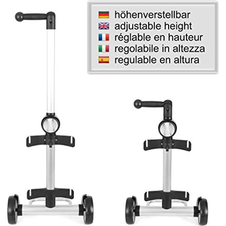 Andersen Shopper Unus Alu höhenverstellbar mit Kugellagerrad Ø 17cm und 51 Liter Tasche Mole – Bild 4