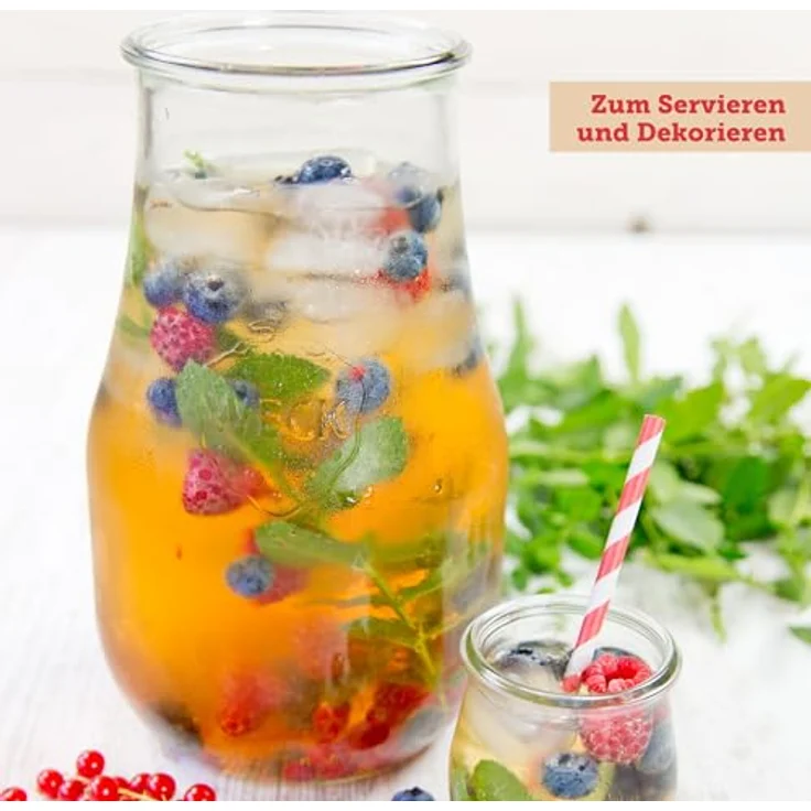 Weck Tulpenglas 1750ml (4er-Pack), Transparentes Einmachglas, temperaturbeständig bis 180°C, spülmaschinenfest – Bild 8