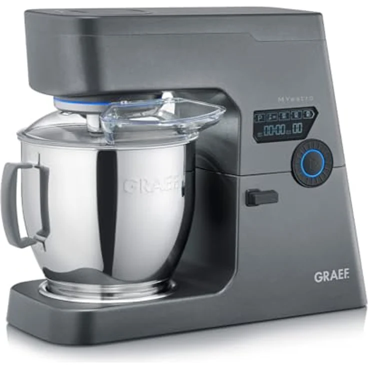 GRAEF MYestro KM7016, Küchenmaschine mit 7 L Edelstahlrührschüssel, 800 W flüsterleiser Motor, ideal für bis zu 3 kg Hefeteig – Bild 2