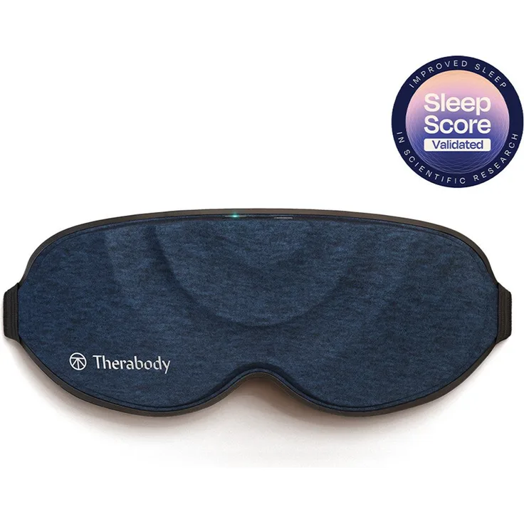 Therabody SleepMask Verdunkelungs-Augenmaske mit Vibrationen, 3 Vibrationsmuster, inkl. TheraMind-Sound, abnehmbar, waschbar