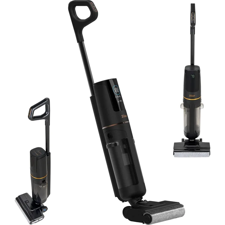 Zilan Kabelloser Nass- und Trockensauger ZNTS-200W, 200W mit 16,5 kPa Saugkraft, 45 Min Laufzeit, Selbstreinigend, HEPA-Filter, leise 68 dB
