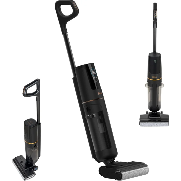 Zilan Kabelloser Nass- und Trockensauger ZNTS-200W, 200W mit 16,5 kPa Saugkraft, 45 Min Laufzeit, Selbstreinigend, HEPA-Filter, leise 68 dB